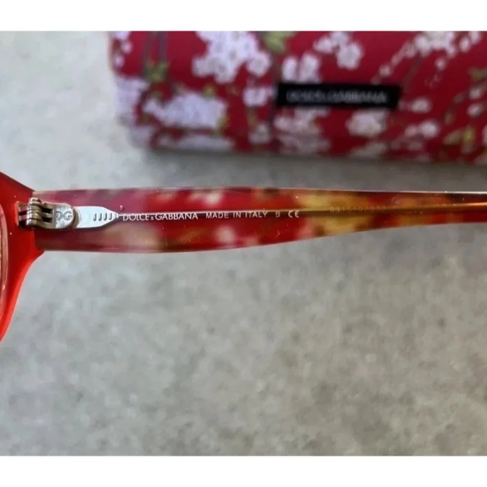 Dolce Gabana Women’s reading glasses DG3204 2850 floral Red